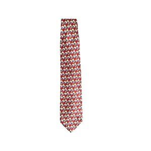 Jos. A. Bank Red Geometric Silk Tie 100% Silk Classic Business Formal Accessory